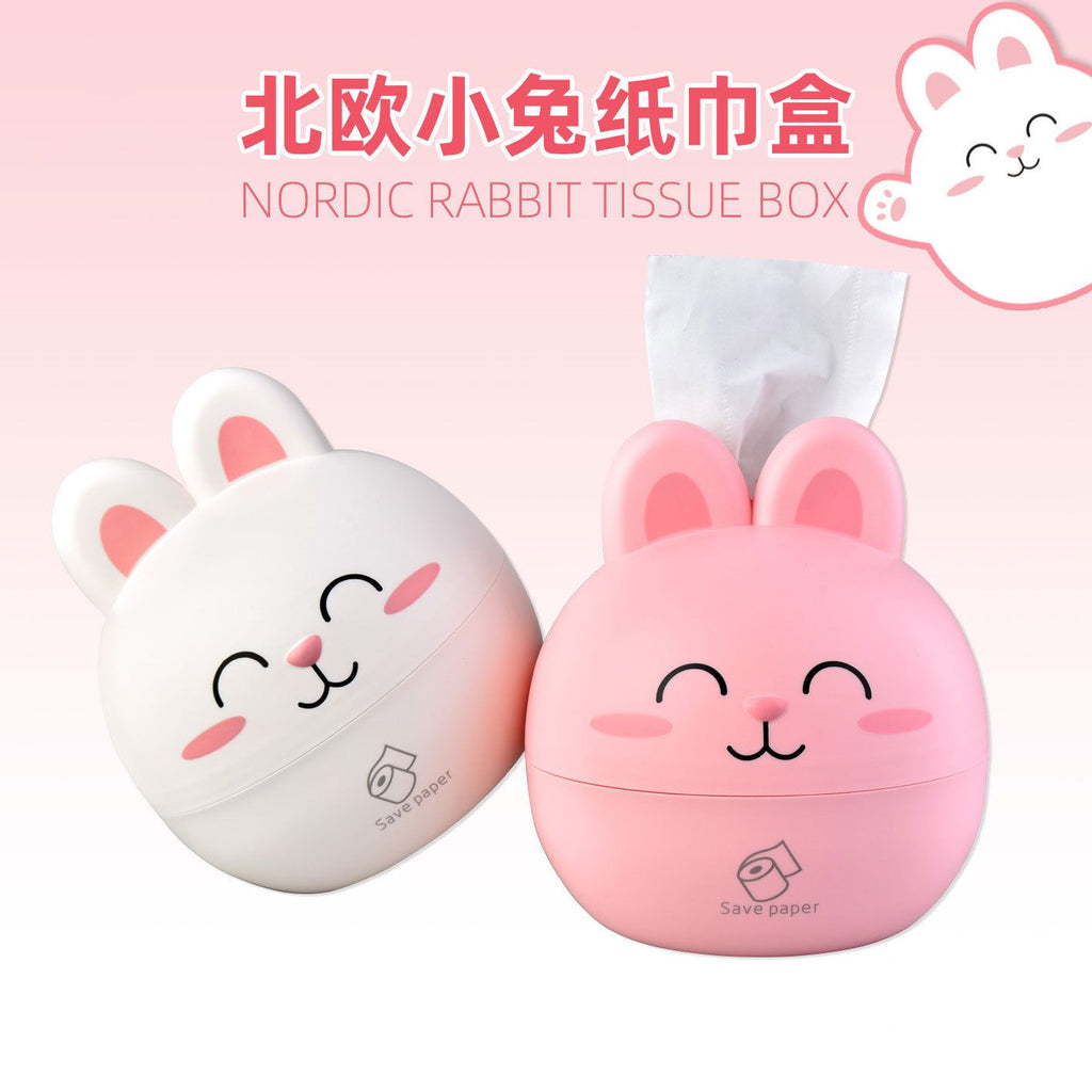 New Cartoon Rabbit Tissue Box Creative Household Living Room Desktop Storage Tissue Dispenser Daily Home Gift Wholesale