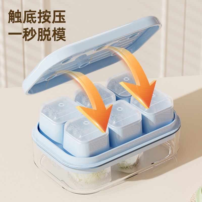 Bandeja de silicona al por mayor para cubitos de hielo, con tapa, accesorio de verano para bebidas