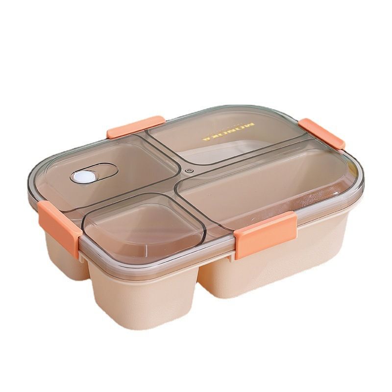 INS Trending Japanese Style Compartment Lunch Box Student Bento Box Sauce Box Microwave Safe Office Cafeteria Adult Lunch Box