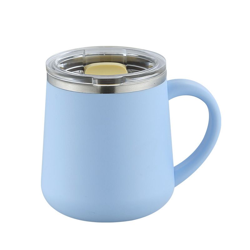 Minimalist Office 304 Stainless Steel Water Cup Office Worker Milk Tea Cup Student Mug Gift with Lid