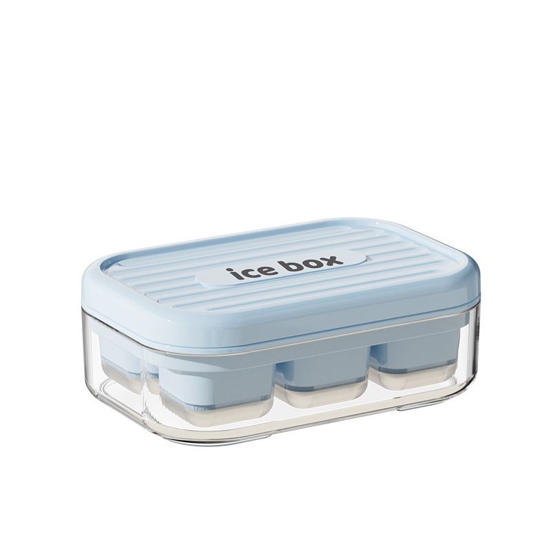 Household Kids diy Ice Tray Silicone Ice Maker Box Large Capacity with Lid Ice Storage Box Trending Ice Cube Mold