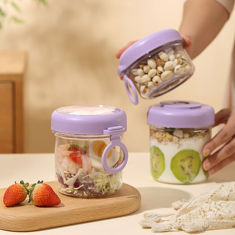 Vaso de sopa al por mayor de PP+PC+AS+ silicona, vaso de cereales apto para microondas
