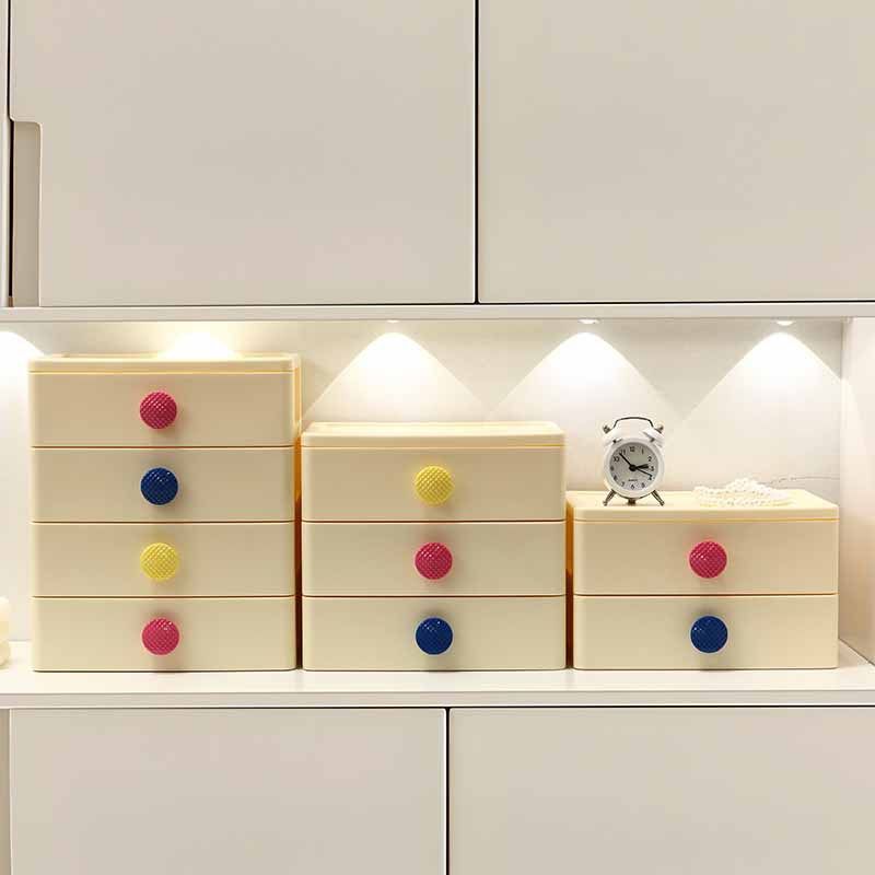 Dopamine Drawer Storage Box Household Desktop Entryway Layered Storage Box Student Stationery Desk Organizer Rack