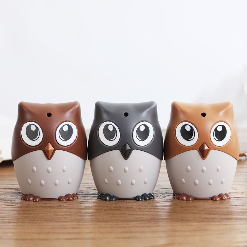 Household Plastic Cartoon Toothpick Box Push-Type Toothpick Bottle Automatic Owl Toothpick Dispenser Living Room Bedroom Toothpick Jar