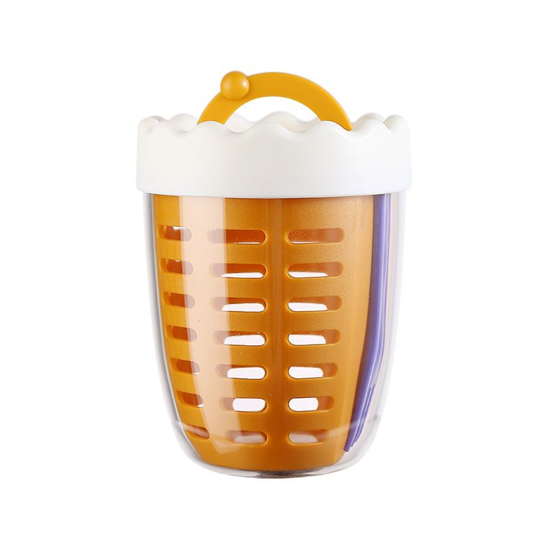 Minimalist Cloud Salad Cup Student Picnic Fruit Cup Double-Layer Draining Office Worker Portable Breakfast Cup Yogurt Cup