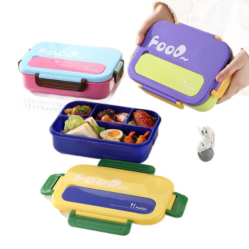 Student Minimalist Plastic Compartment Cafeteria Takeout Lunch Box Office Worker Portable Lunch Bento Box