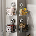 Home Kitchen Seasoning Storage Rack No-Drill Hook Ginger Garlic Onion Basket Wall-Mounted Bathroom Cosmetic Organizer