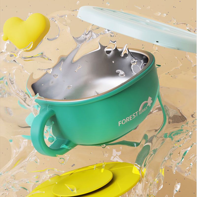 Infant 316 Stainless Steel Baby Food Bowl Baby Kindergarten Eating Learning Bowl Kids Feeding Tableware Suction Bowl