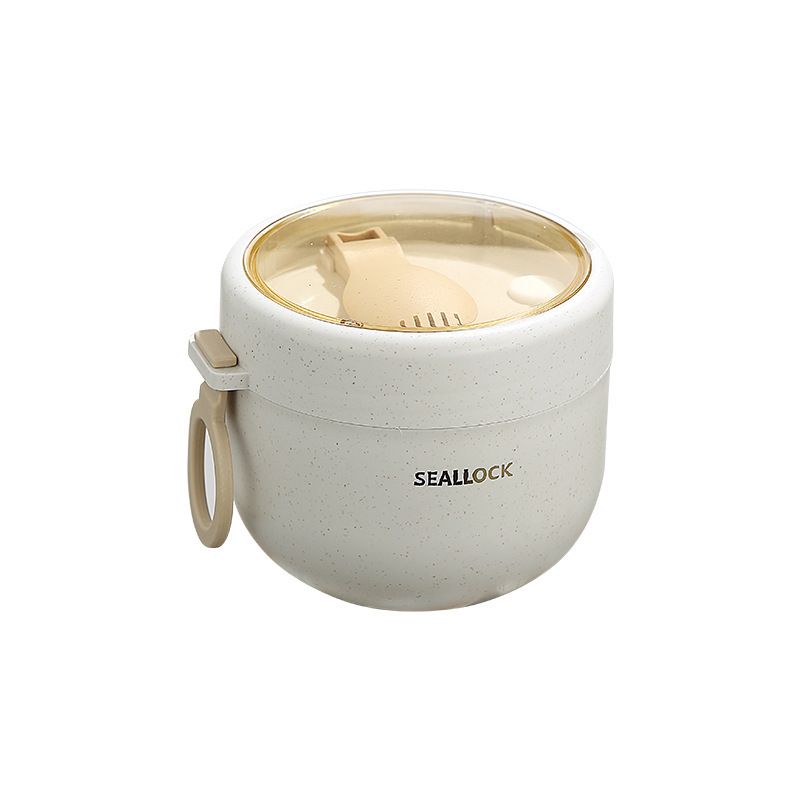 Student 304 Stainless Steel Lunch Box Office Worker Portable Wheat Soup Cup with Lid Spoon Oatmeal Cup Porridge Jar