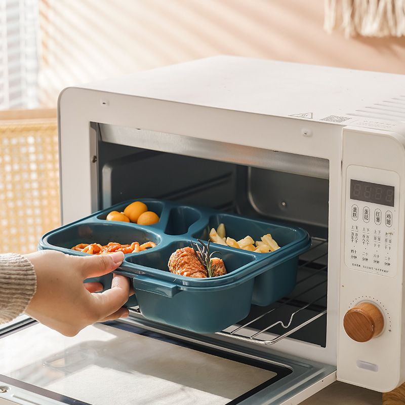 Minimalist Student Compartment Dining Plate Lunch Bento Box Office Worker Portable Lunch Box Microwave Safe Heating Gift