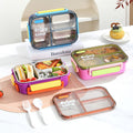 Minimalist 304 Stainless Steel Compartment Student Lunch Box Office Worker Portable Buckle Lunch Bento Box