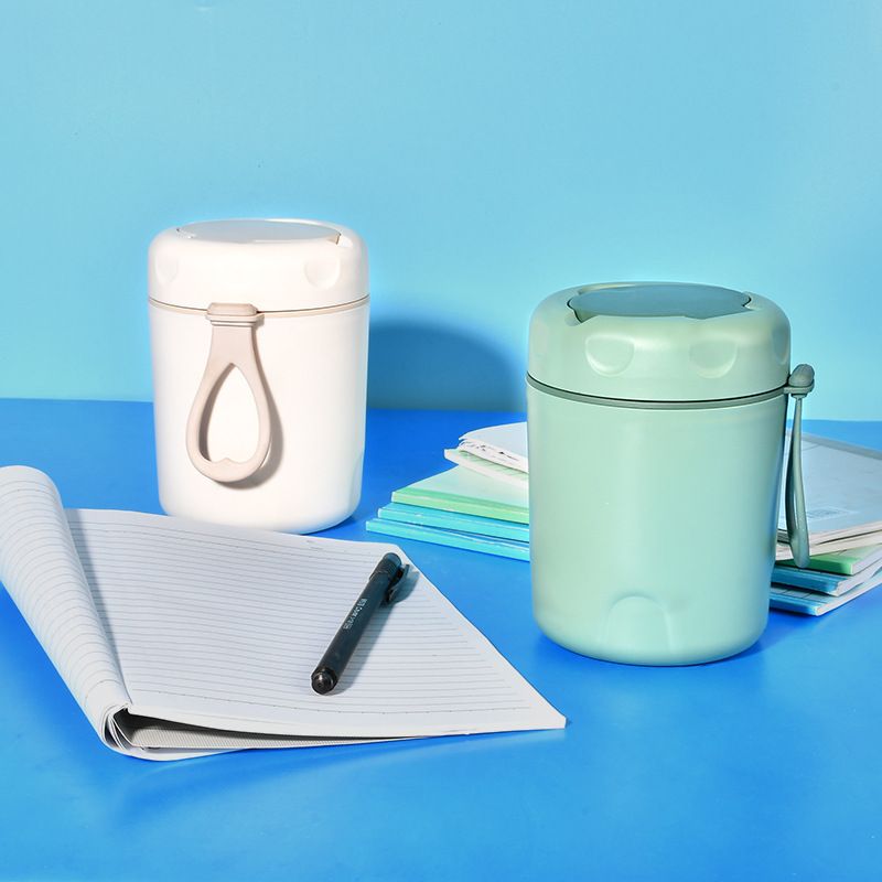 Student Japanese Style Water Cup Office Worker 304 Stainless Steel Tumbler Cup Soup Cup and Porridge Jar with Spoon Gift
