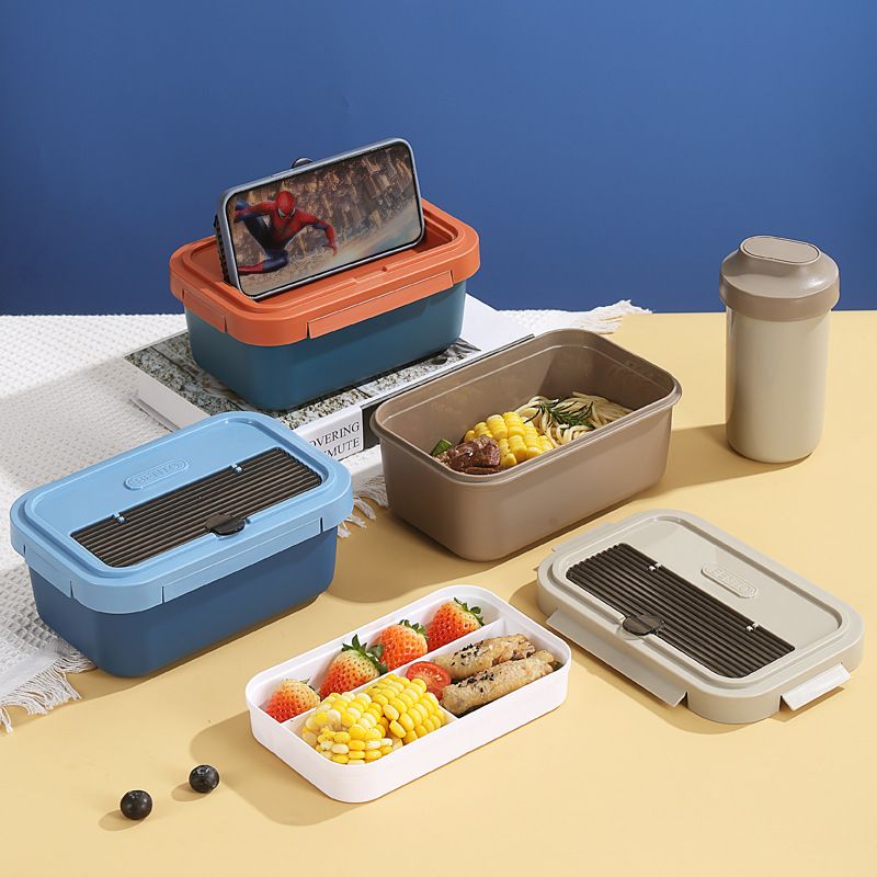 Student Nordic PP Compartment Lunch Box Office Worker 304 Stainless Steel Lunch Box Picnic Light