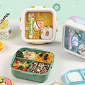 Fiambrera Bento de plástico al por mayor, fiambrera estilo Bento, estudiante