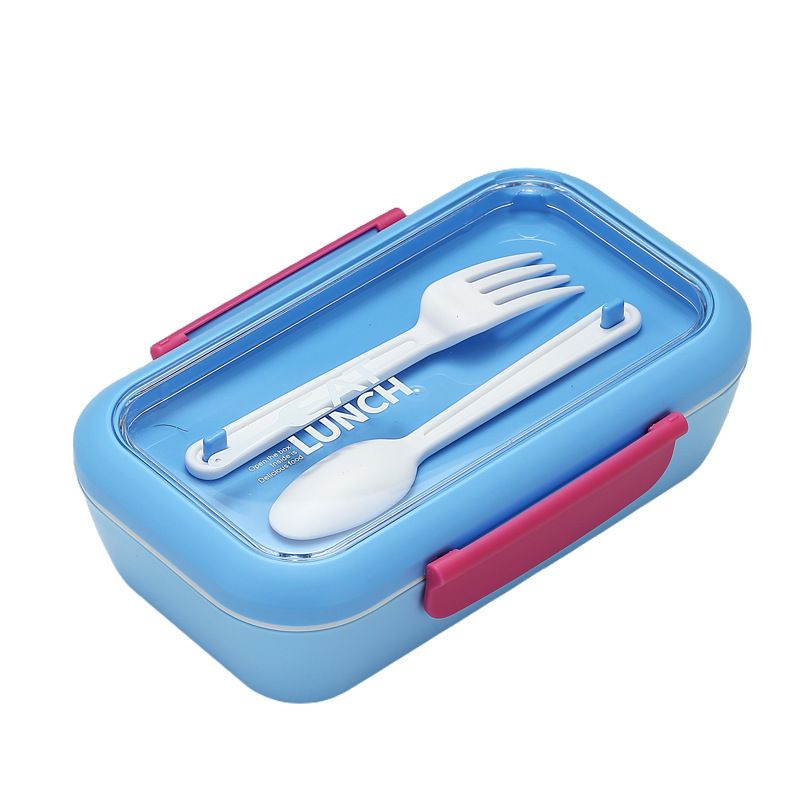 Student 304 Stainless Steel Fresh Compartment Lunch Box with Cutlery Office Worker Lunch Box Takeout Bento Box