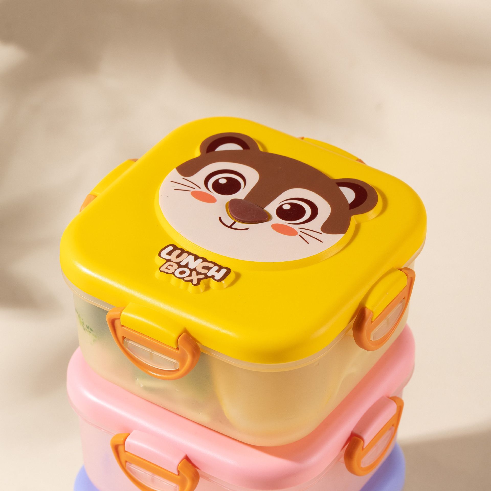 Fiambrera Bento de Plástico al por Mayor, Transparente para Marcas de Preparación de Comidas
