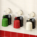 Household Suction Wash Cup Organizer Rack No-Drill Removable Bathroom Mouthwash Cup Set Wall-Mounted