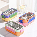Student 304 Stainless Steel Compartment Lunch Box Food Container Bento Box Office Worker Small Portable Lunch Box
