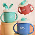 Kids Cartoon 316 Stainless Steel Milk Cup Baby Kindergarten with Scale Straw Cup Training Cup Gift