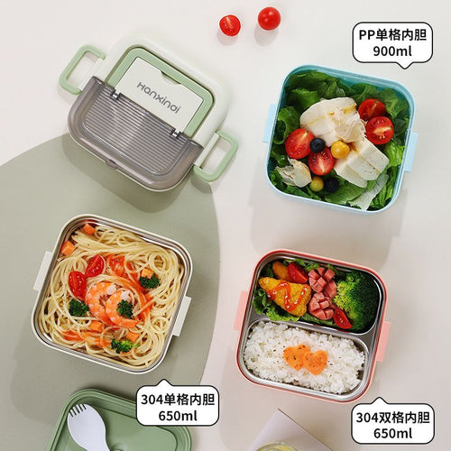 Fiambrera Bento de acero inoxidable 304 al por mayor, compartimento