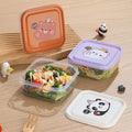 Kitchen Cartoon Plastic Freshness Box 3-Piece Set Fridge Storage Box Student Snack Food Container Set