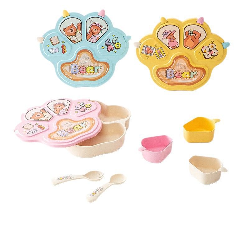 Plato de comedor al por mayor, dibujos animados para niños pequeños y niños