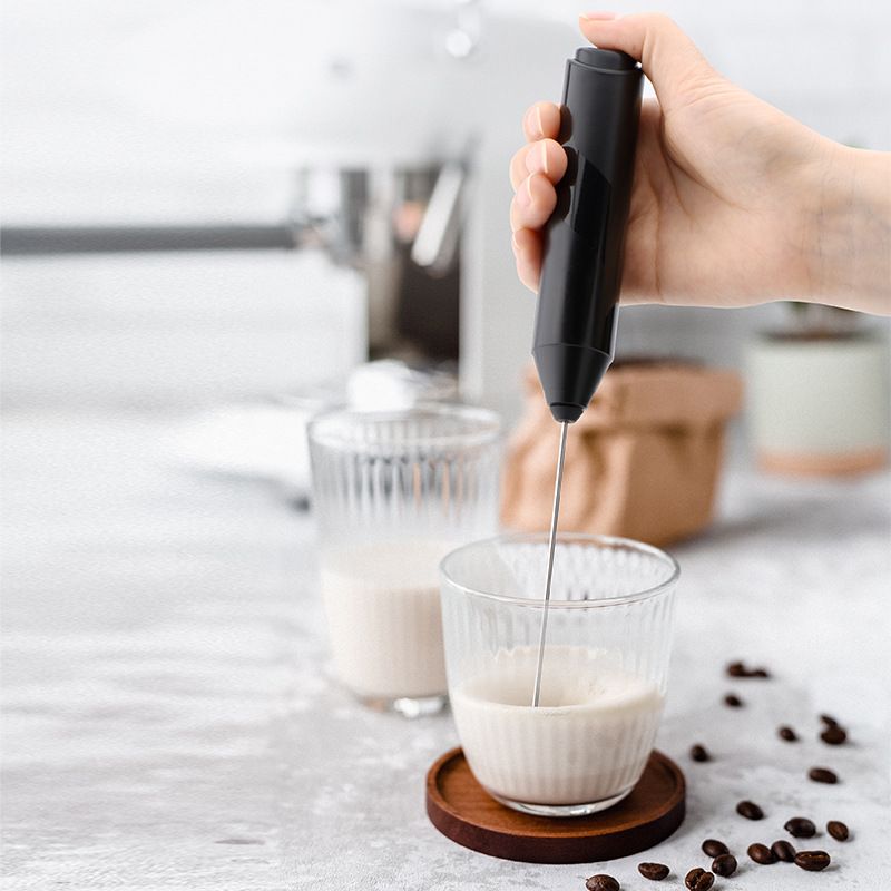 Creative Electric Milk Frother 304 Stainless Steel Handheld Milk Frothing Whisk Household Egg Beater
