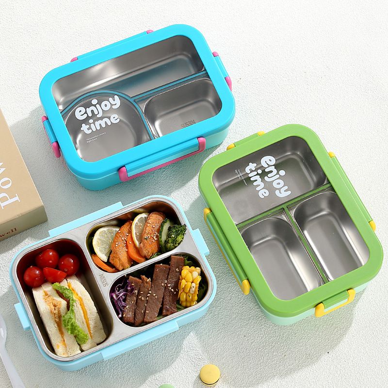 Fiambrera Bento de Acero Inoxidable 304 al por Mayor, para la Escuela y la Oficina