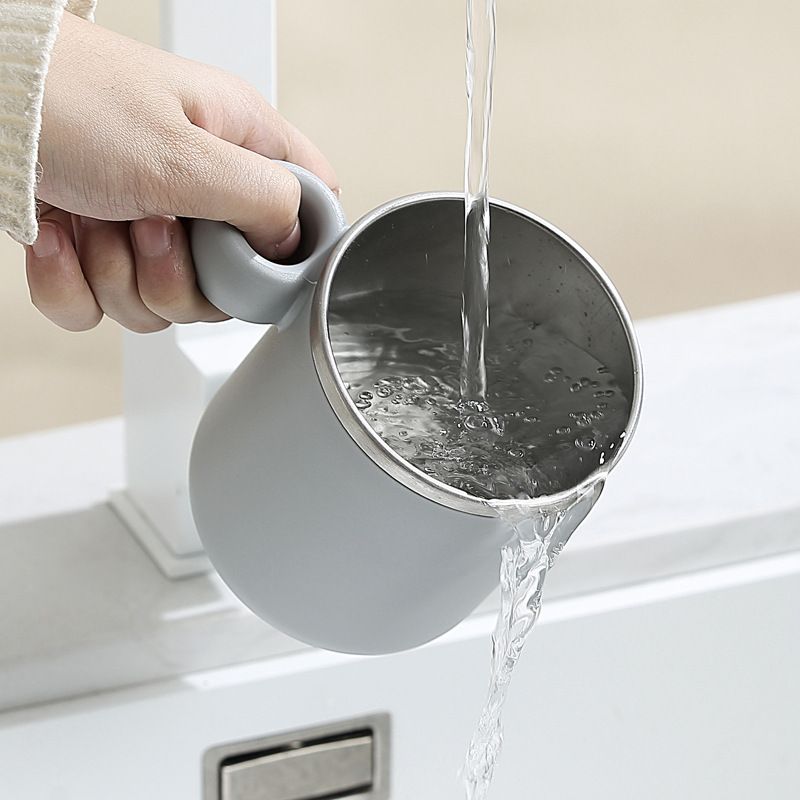 Minimalist 304 Stainless Steel Mouthwash Cup Couple Water Cup Wash Cup Stylish Student Milk Cup