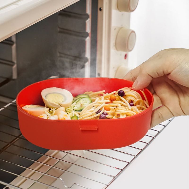 Student Cartoon Plastic Double-Layer PP Lunch Box Office Worker Portable Lunch Bento Box Microwave Safe Heating Food Container