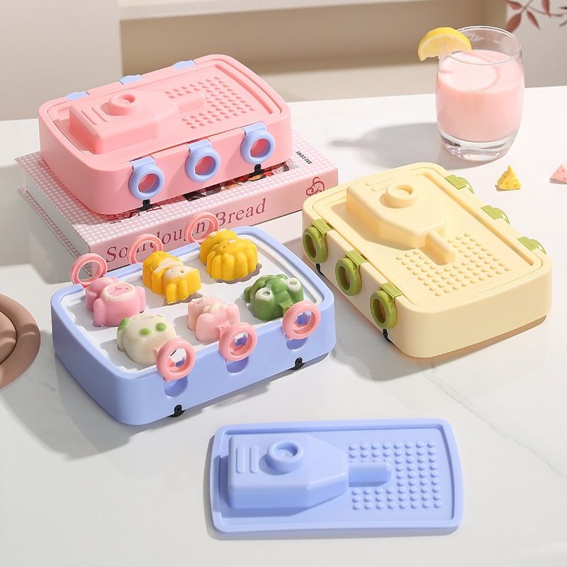 INS Tank Silicone Ice Mold DIY Household Kids Homemade Popsicle Mold Ice Cream Popsicle Mold Ice Tray Ice Maker Box