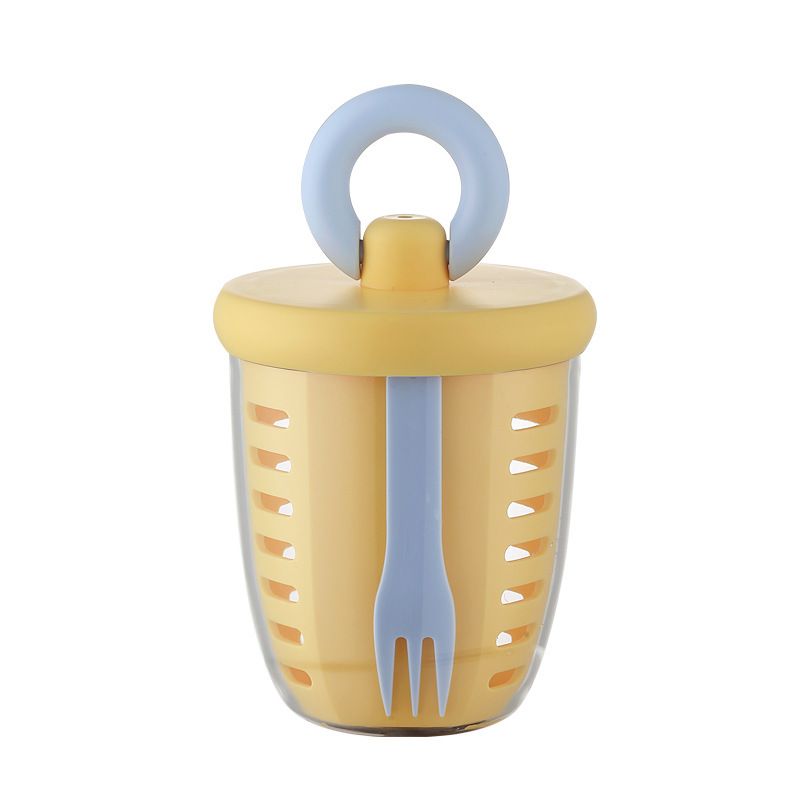 Student Dopamine Fruit Cup Portable Oatmeal Cup Office Worker Portable Yogurt Cup Double-Layer Draining