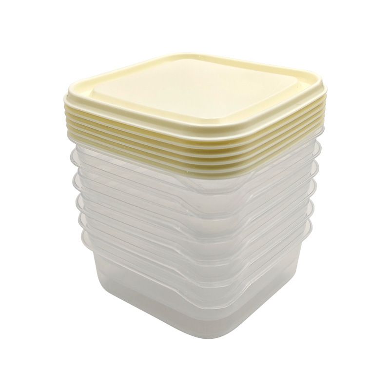 Contenedor de plástico al por mayor para almacenar alimentos, caja de almacenamiento transparente