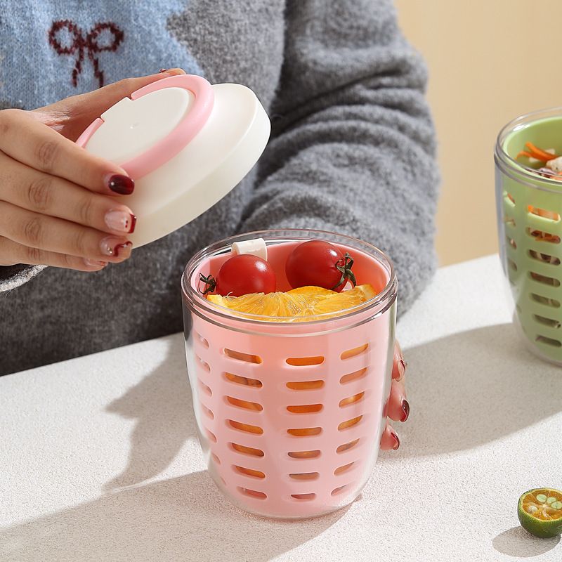 Fresh Office Worker Portable Salad Cup Fork Student Outdoor Oatmeal Cup