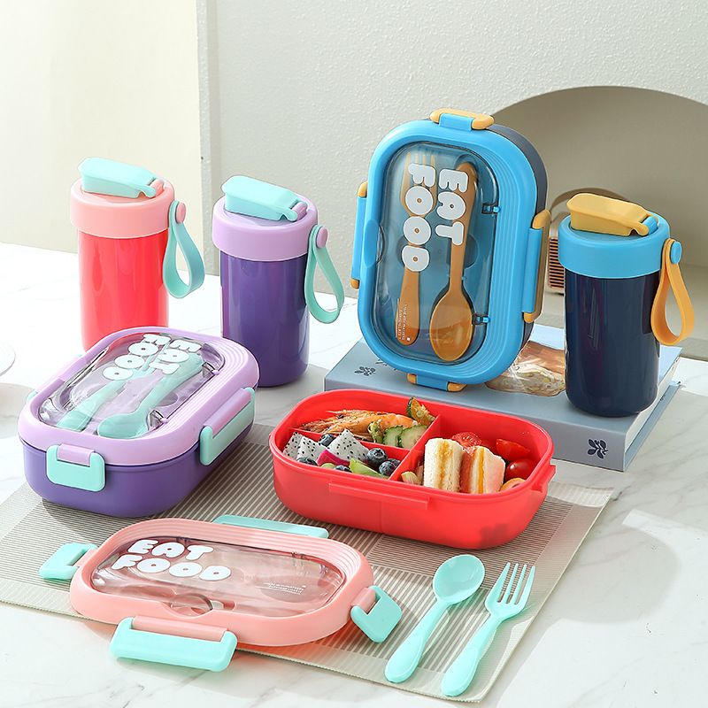Fiambrera Bento de acero inoxidable 304 al por mayor, recipiente portátil para preparación de comidas