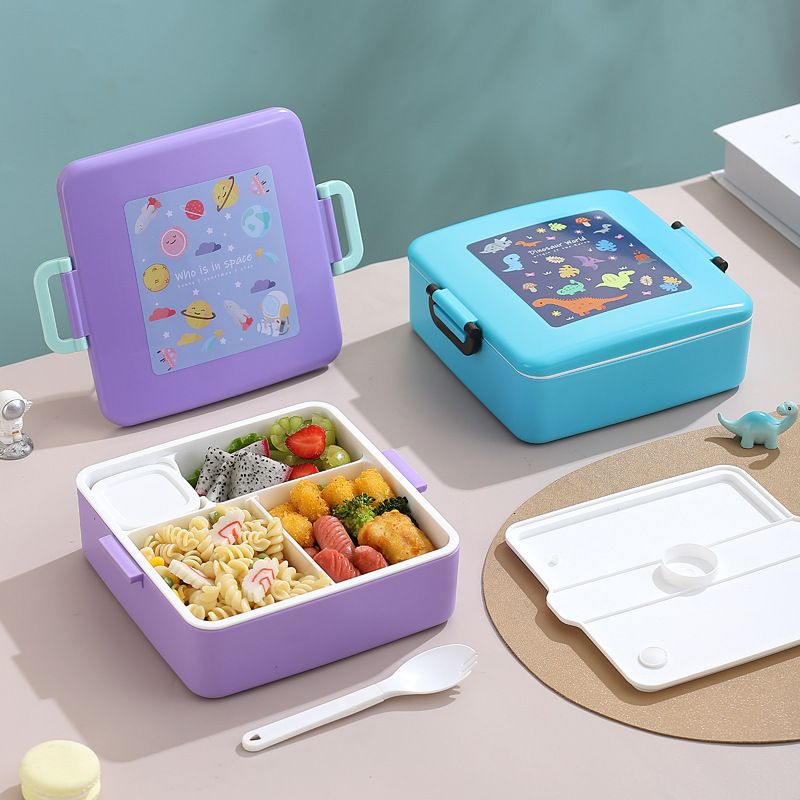 Fiambrera Bento de plástico al por mayor, Fiambrera estilo Bento