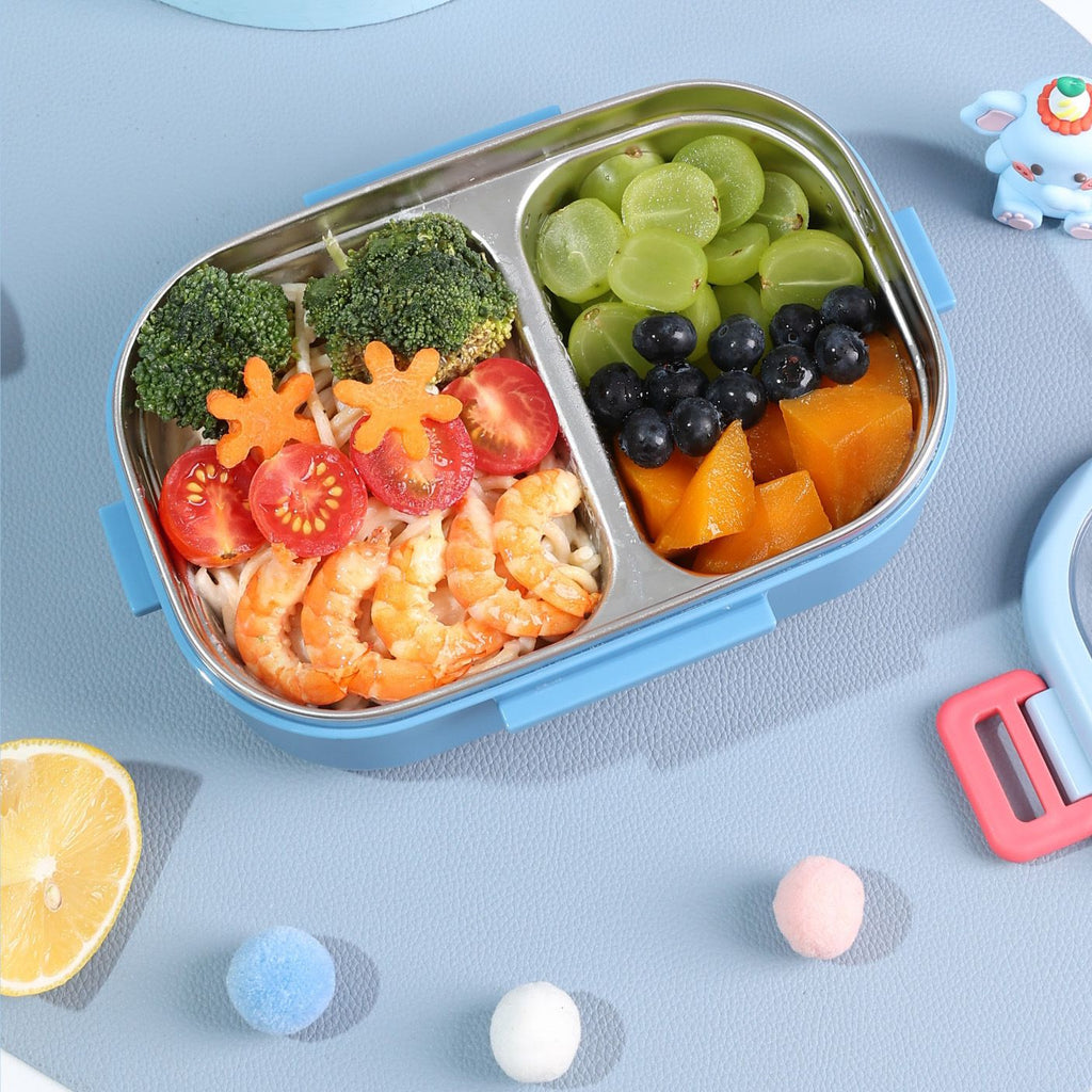 Kids Cartoon Compartment Lunch Box Student 304 Stainless Steel Lunch Box Portable Large Capacity Bento Box Travel Food Container