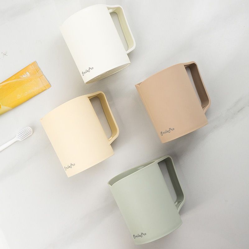 Household Minimalist Couple Toothbrush Cup Student Kids Mouthwash Cup Minimalist with Handle Toothbrush Cup Mouth Cup Tooth Mug