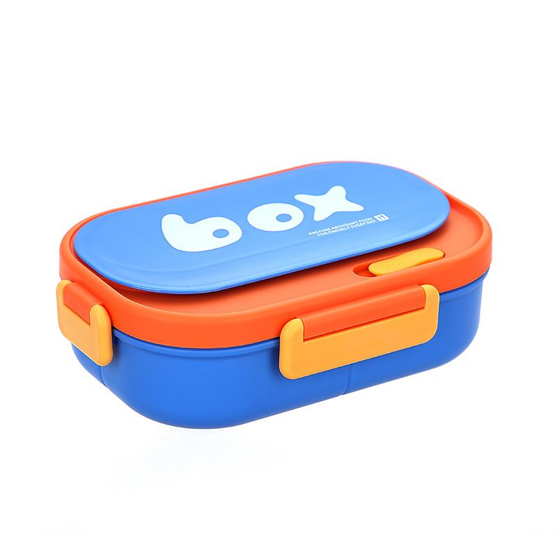 Student Minimalist Compartment Lunch Box Office Worker 304 Stainless Steel Lunch Bento Box Buckle Food Container Spoon and Fork