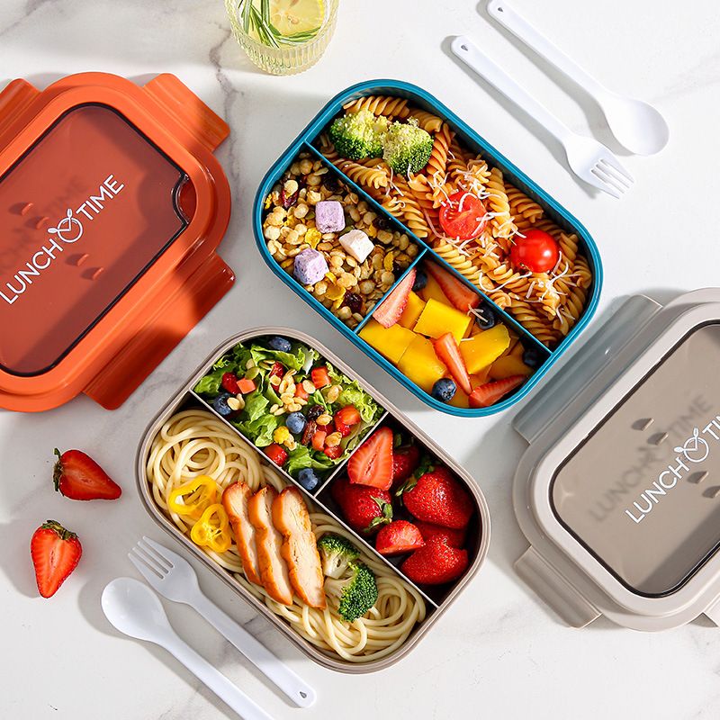 Fiambrera Bento de Plástico al por Mayor, para Marcas de Preparación de Comidas, Japonesa