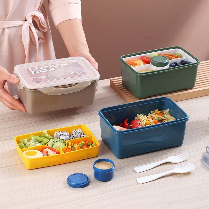 Caja de almuerzo bento de plástico al por mayor, para marcas de preparación de comidas