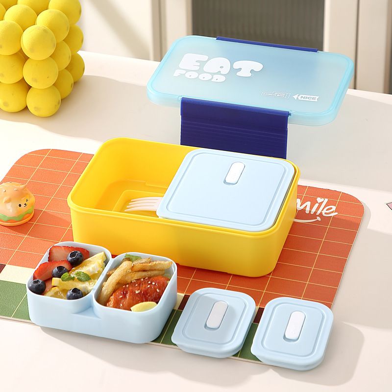 Caja bento de plástico al por mayor, para viajes y picnics