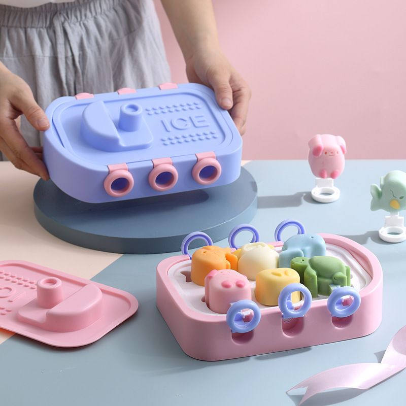 INS Trending Boat Silicone Ice Mold DIY Kids Homemade Popsicle Mold Ice Cream Popsicle Mold Ice Tray Ice Maker Box