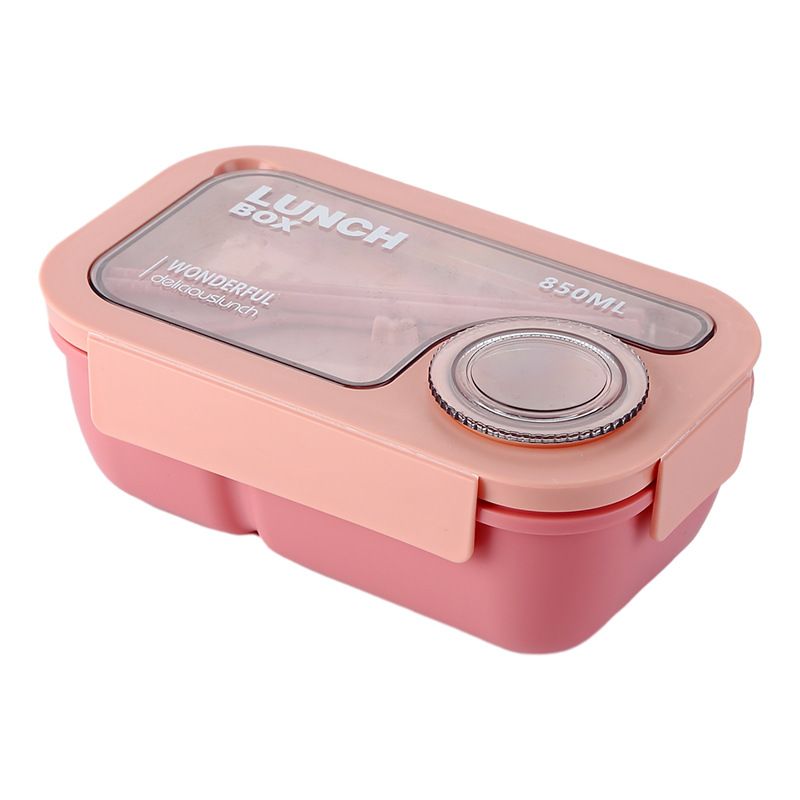 Japanese Style INS Style Student Compartment Plastic Lunch Box Office Worker Lunch Bento Box Portable Sauce Box