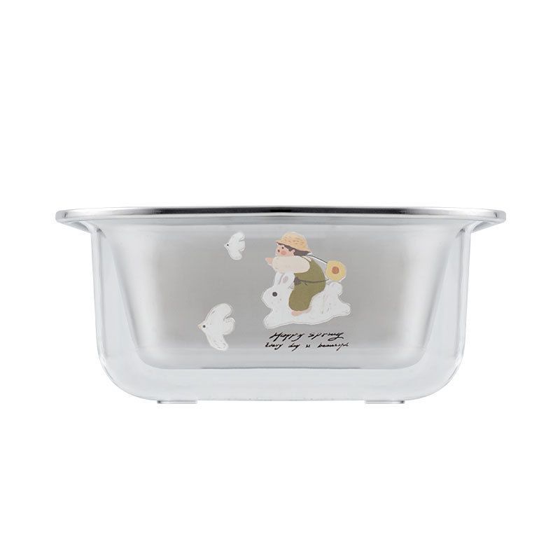 Home Kitchen Small Draining Basket 304 Stainless Steel Vegetable Washing Basket Double-Layer Filtering Daily Necessities
