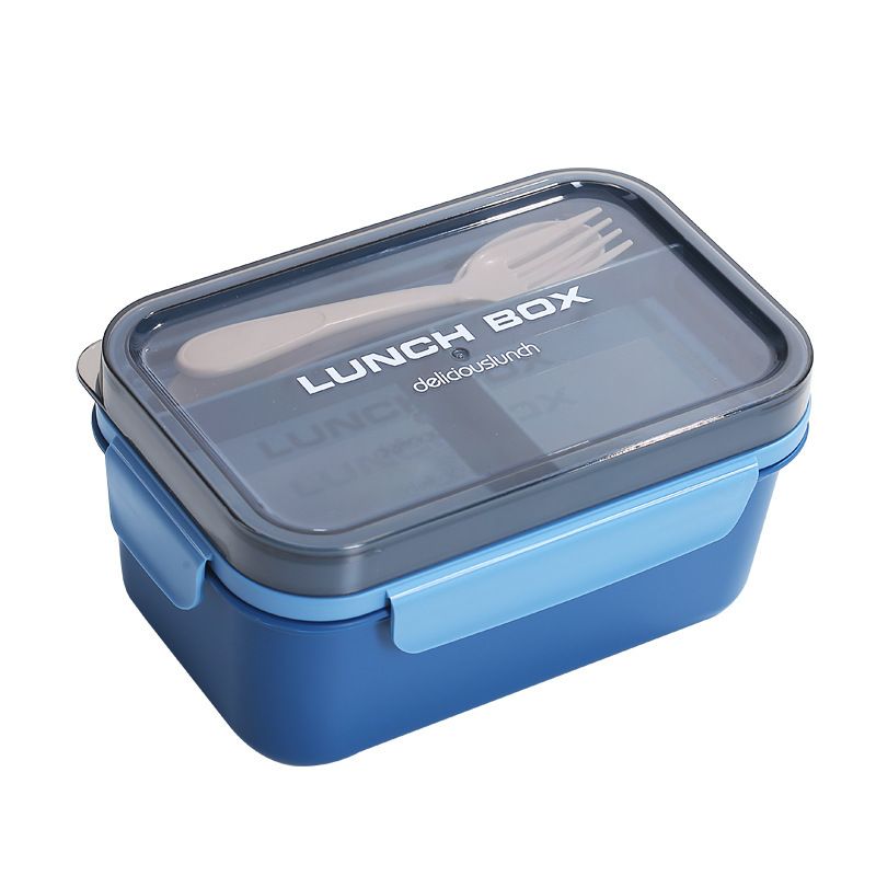Student 304 Stainless Steel Minimalist Buckle Lunch Box Office Worker Plastic Compartment Lunch Box Cafeteria Takeout Bento Box