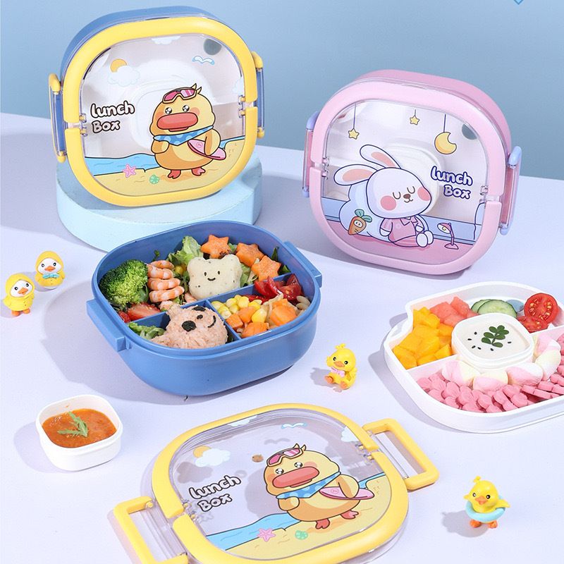 Fiambrera Bento de Plástico al por Mayor, Fiambrera Estilo Bento