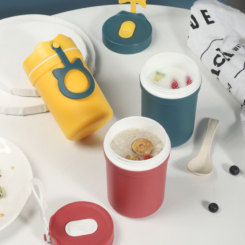 Vaso de sopa de plástico al por mayor, portátil para oficina y viaje