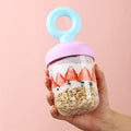 Student Minimalist Oatmeal Cup with Spoon Milkshake Cereal Brewing Water Cup Outdoor Portable Salad Cup