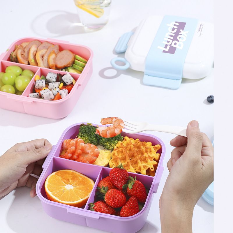 Fiambrera Bento de Plástico al por Mayor, para la Escuela y la Oficina